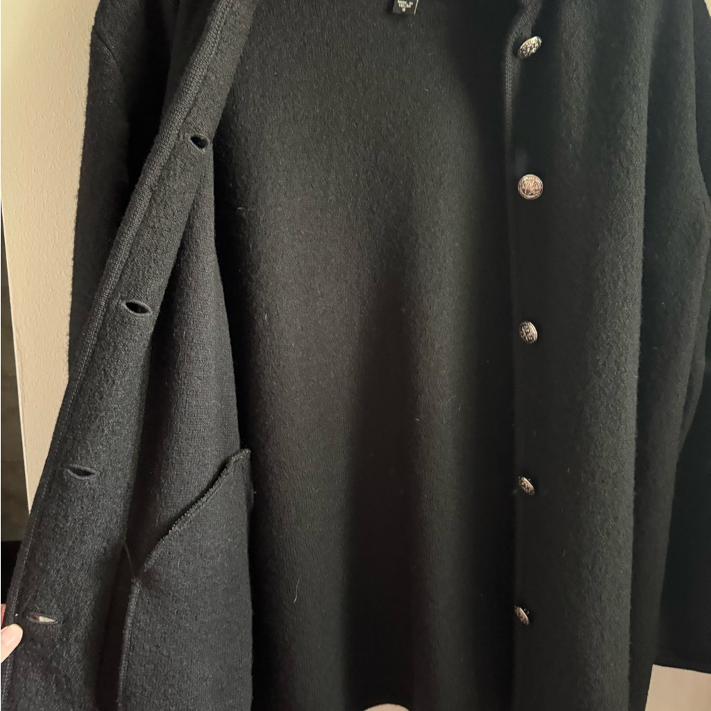 100% Wool Boiled Wool Jacket | Quiet Luxury Old Money Dark Academia - Picture 8 of 11